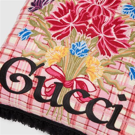 Cuscino in lana con bouquet Gucci 